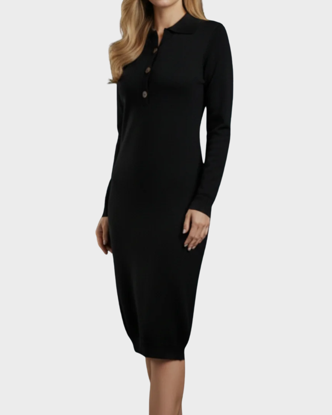 Britt™ | Vestido Midi Acanalado Elegante