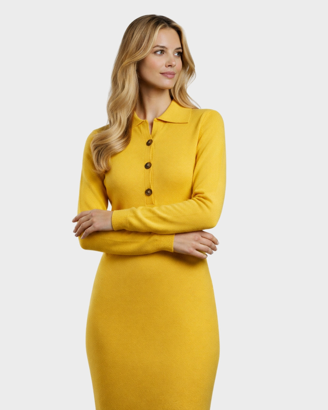 Britt™ | Vestido Midi Acanalado Elegante