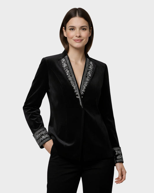 Núria™ | Chaqueta de Terciopelo Elegante