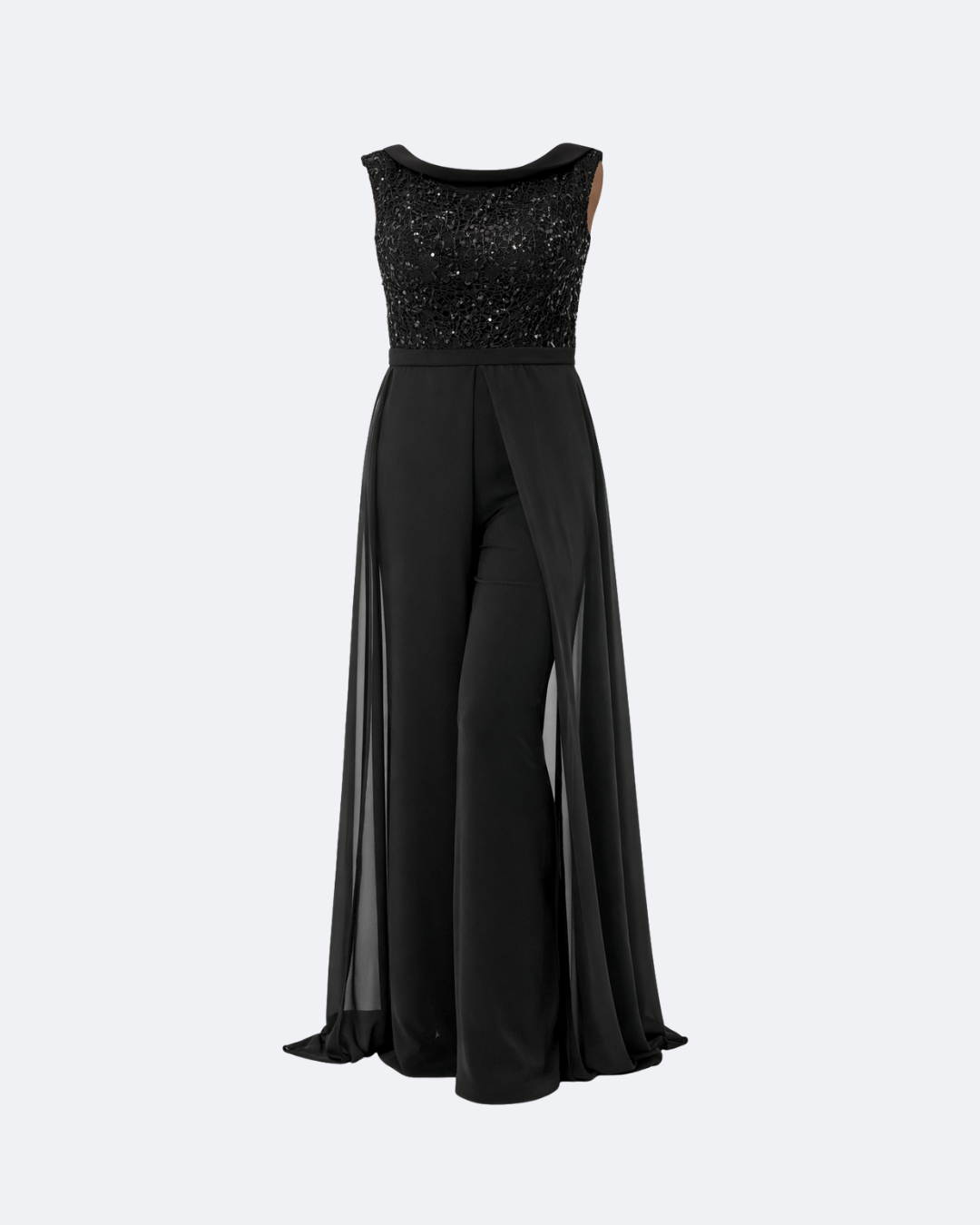 Luna™ | Mono Negro Elegante sin Mangas