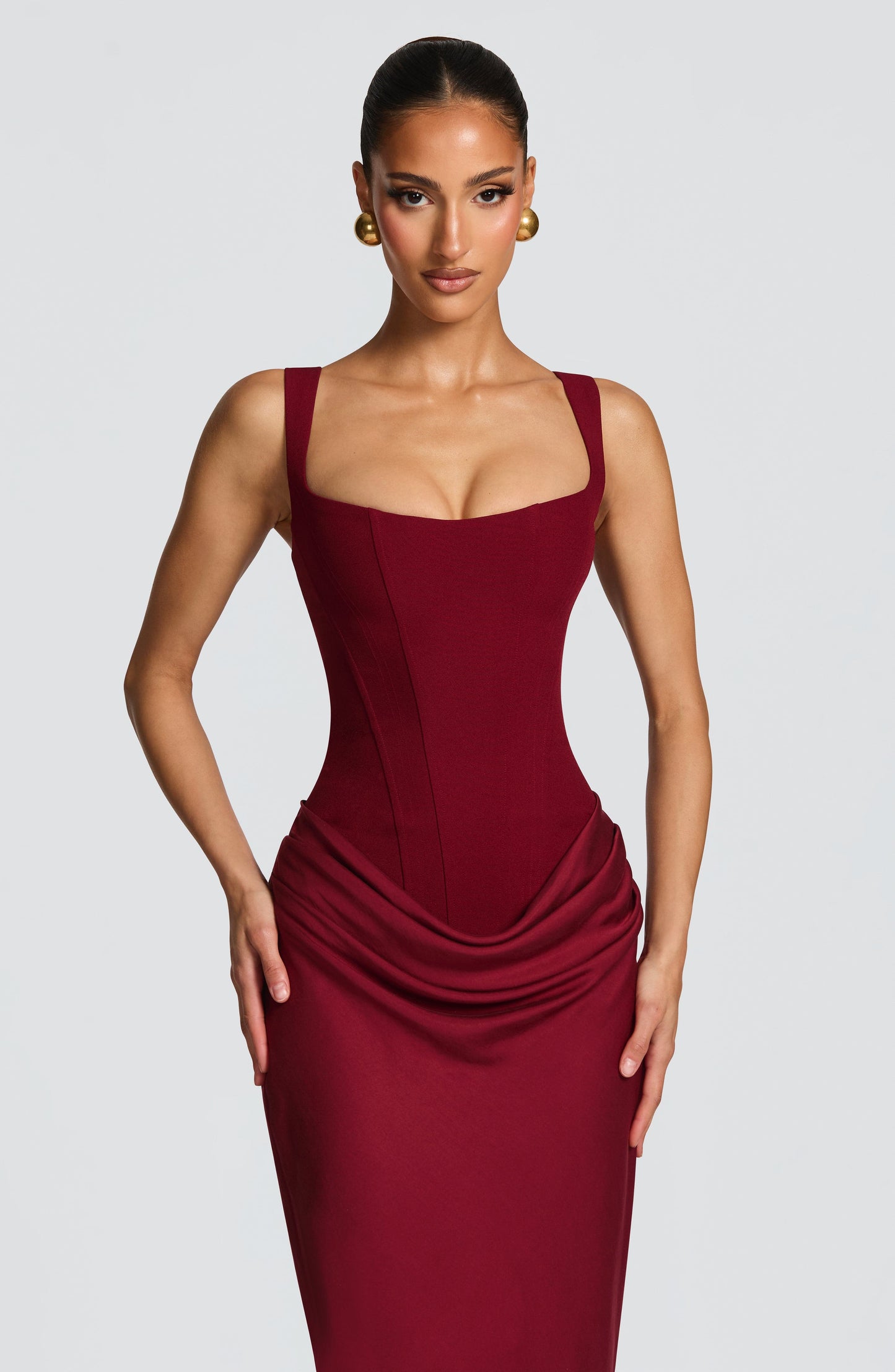 Elisa™ | Vestido premium estructurado con falda satinada